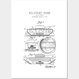 MILITARY TANK patent Posters and Art